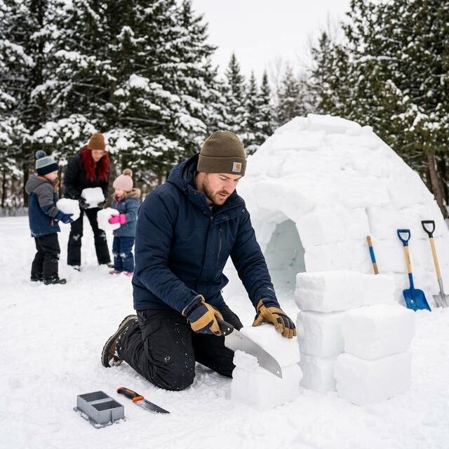 Real-life tips for building a snow igloo with family