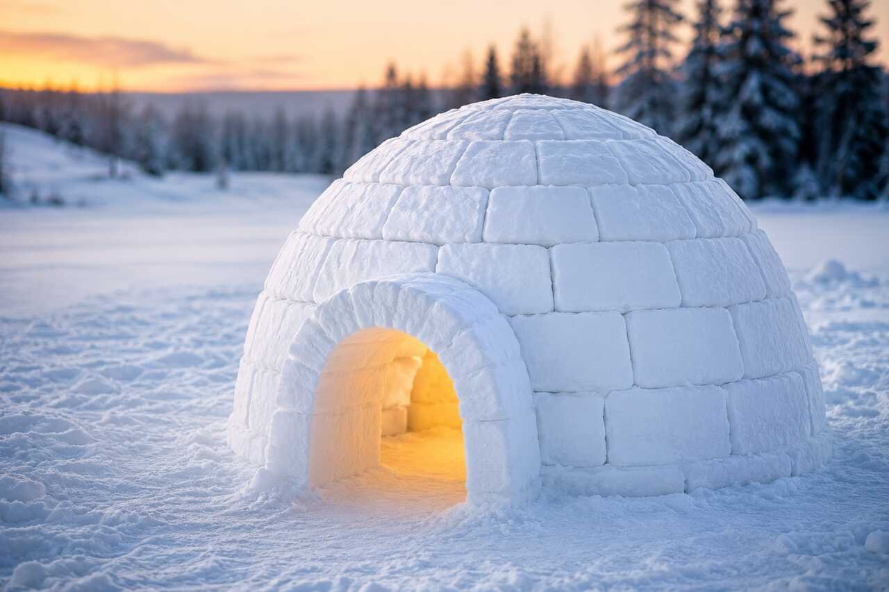 How to build a traditional igloo out of snow with kids