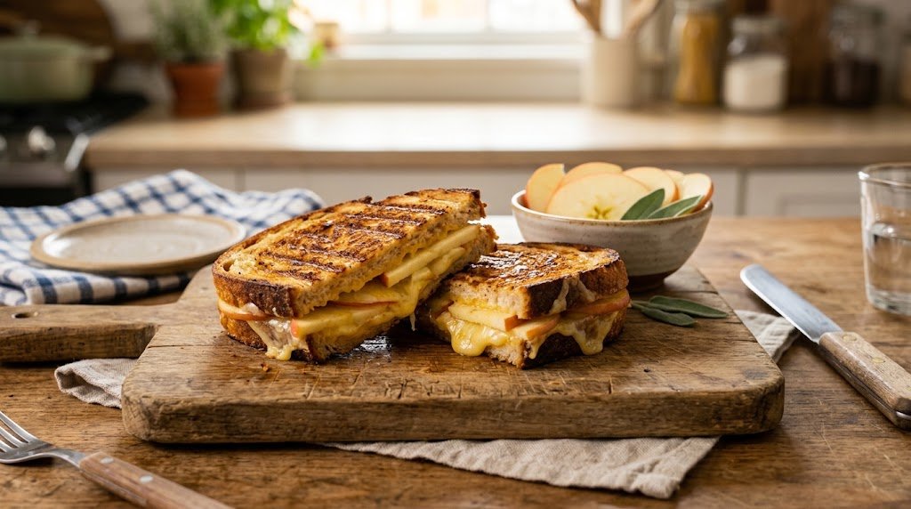 Grilled Cheese With Apple Slices 

