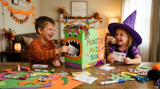 DIY monster mailbox Halloween craft