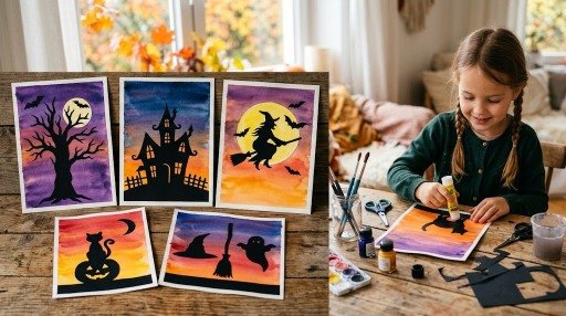 Halloween silhouette art craft