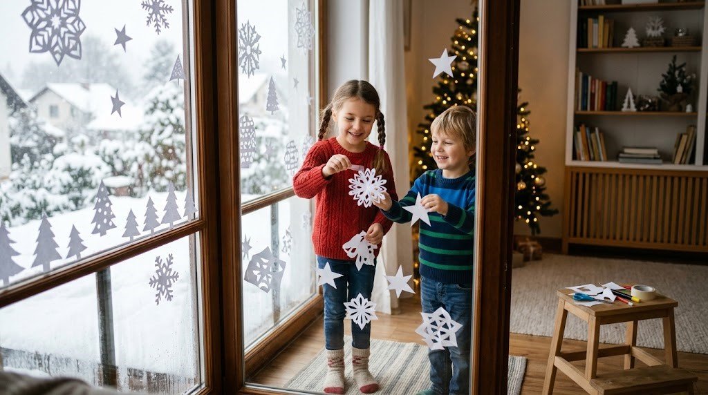 Winter window decorations