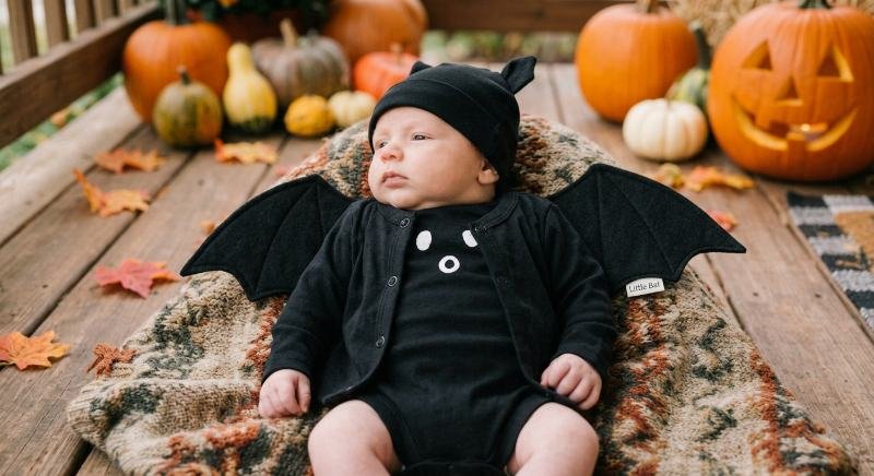 Little bat Halloween costume for baby