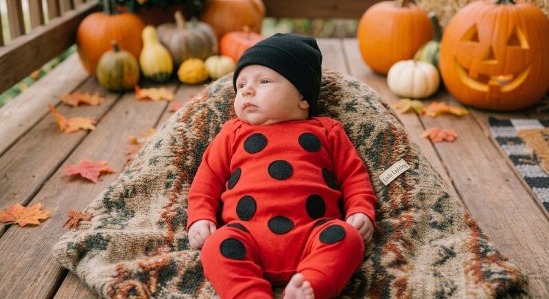 Little ladybug Halloween costume for baby