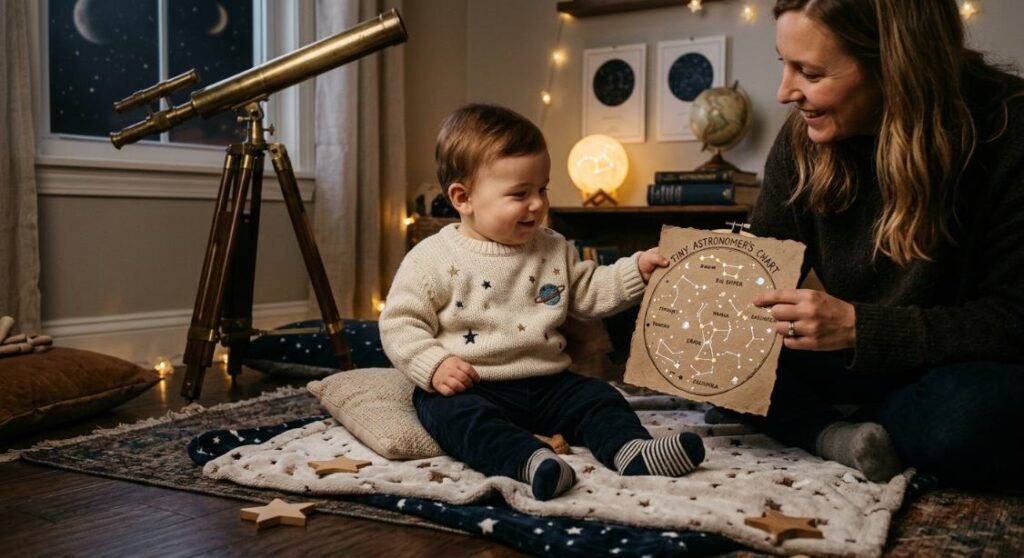 Tiny astronomer Halloween costume for baby