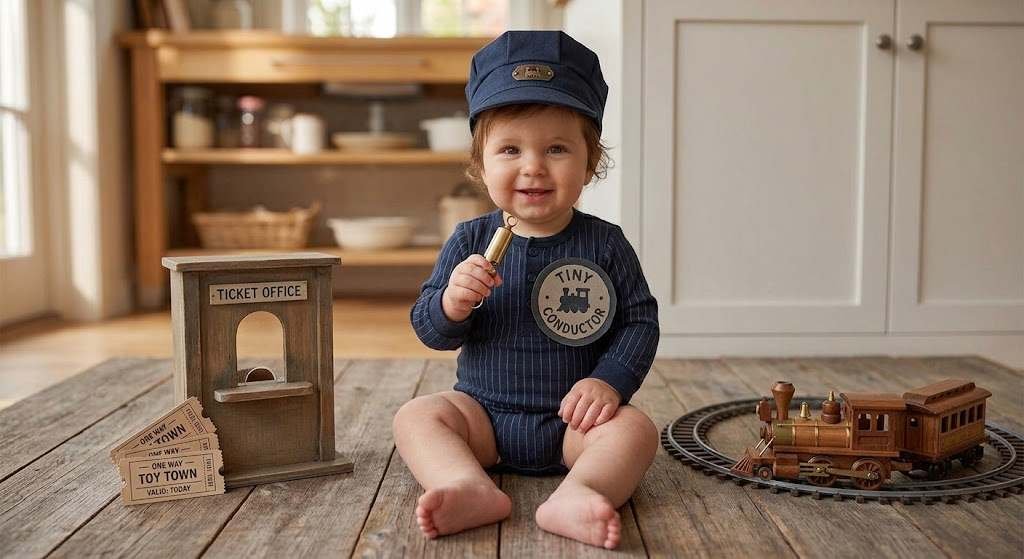 Tiny train conductor Halloween costume
