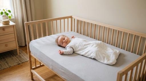 Safe sleep setup for a 4-month-old baby