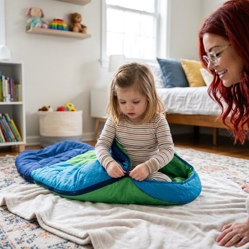 Kids sleeping bag camping test