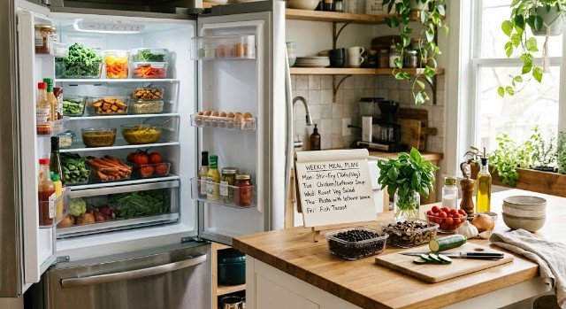 using food already at home for family meal planning
