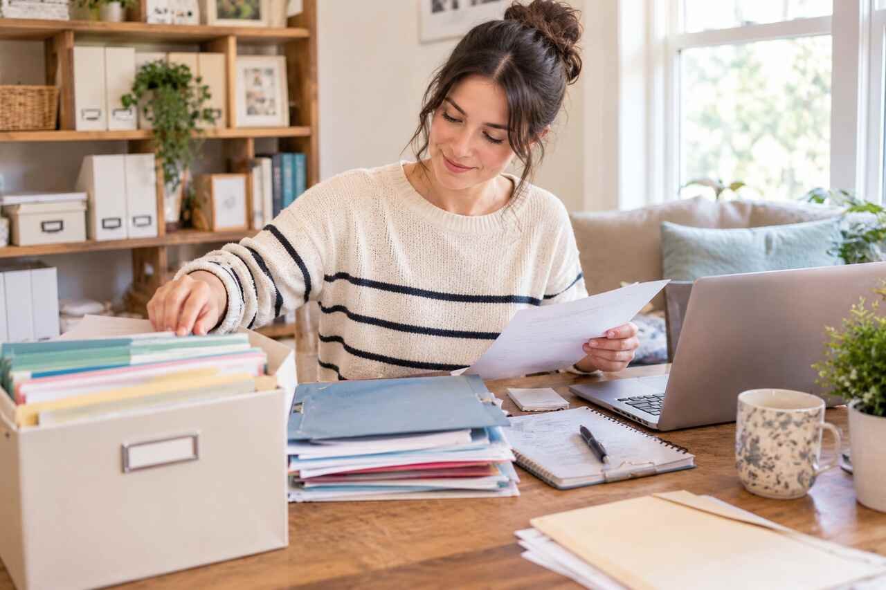 Organizing papers at home with a simple filing system